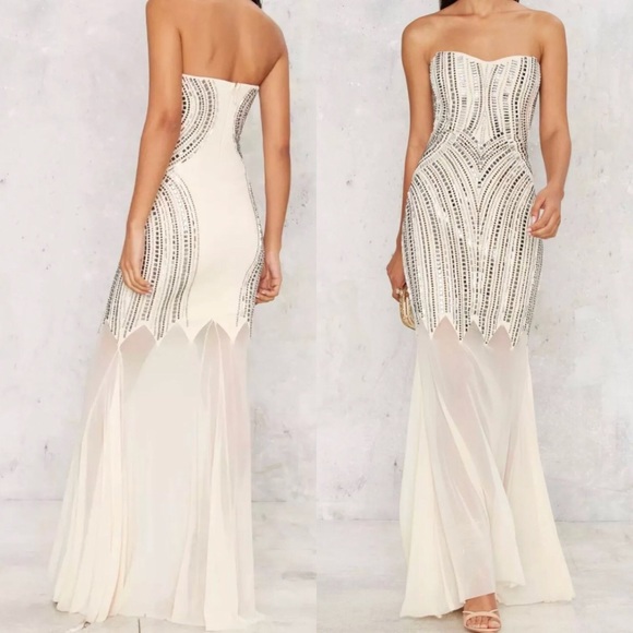 WOW couture Dresses & Skirts - Nasty Gal Adriana Beaded Maxi Dress Size L $258